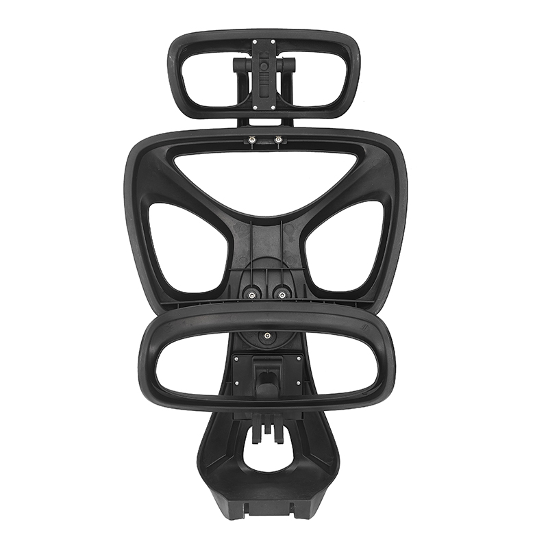 0729 Conjunto de respaldo de silla ergonómico de malla - Negro / Blanco