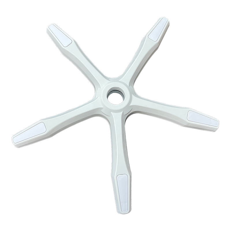 Base de silla de cinco estrellas de nailon blanco H320 - Perfil de cabeza de serpiente de 320 mm