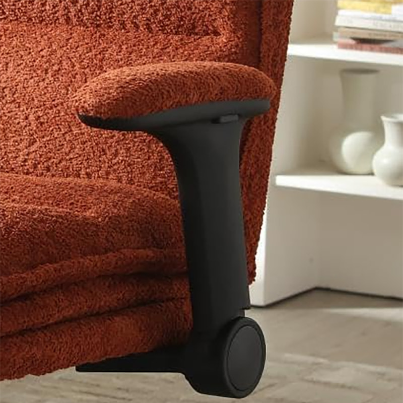 LBT-086 Soporte de reposabrazos de PP para sillas de oficina – Negro